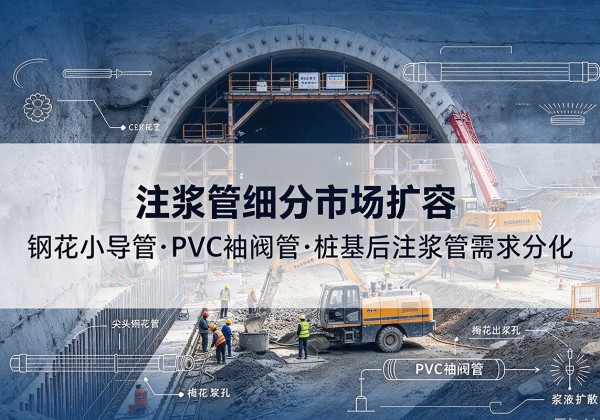 虎丘注浆管细分市场扩容，隧道钢花小导管、PVC 袖阀管、桩基后注浆管需求分化